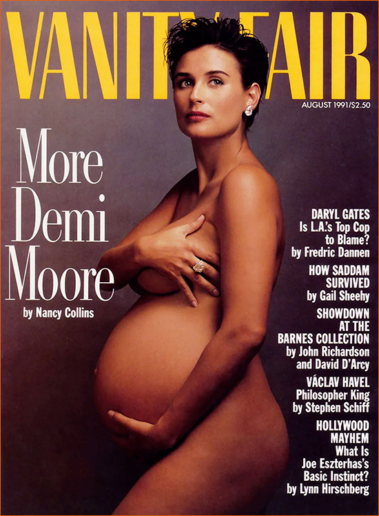 Demi Moore pour Vanity Fair par Annie Leibovitz.