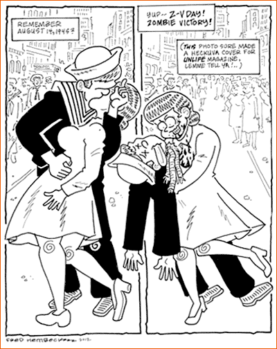 V-J Day in Times Square selon Fred Hembeck.