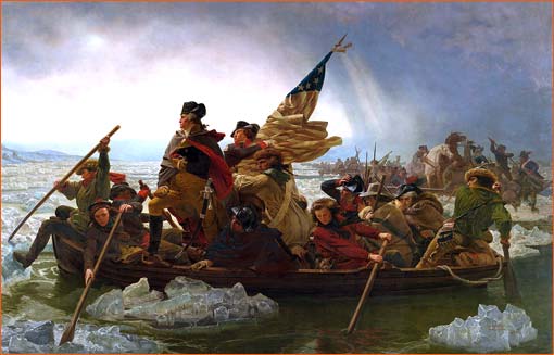 Washington crossing the Delaware d'Emanuel Leutze (1851).