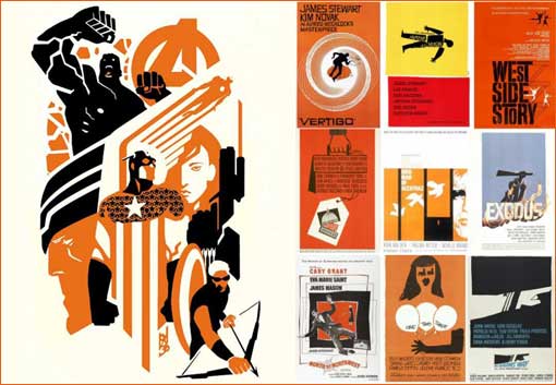 Amazing Spider-Man #683 de Mike Del Mundo à la manière de Saul Bass.
