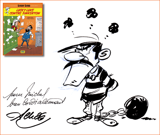 Dédicace de Achdé sur Lucky Luke.