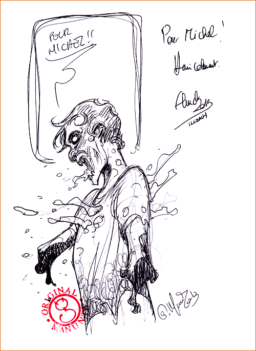 Dédicace de Giuseppe Manunta et Fabrice Linck sur Zombie Walk.